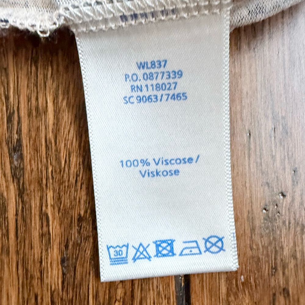 NWOT Colorblock Floral and Striped Long Sleeve Top - Mustard and Blue - Picture 7 of 8